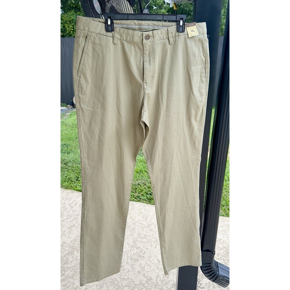 Tommy Bahama Men’s 36x32 Khaki Stretch Cotton Chino Pants Straight Leg NEW